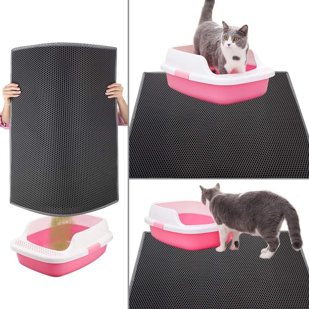 Double Layer Waterproof Cat Litter Mat: Trap Urine with Ease