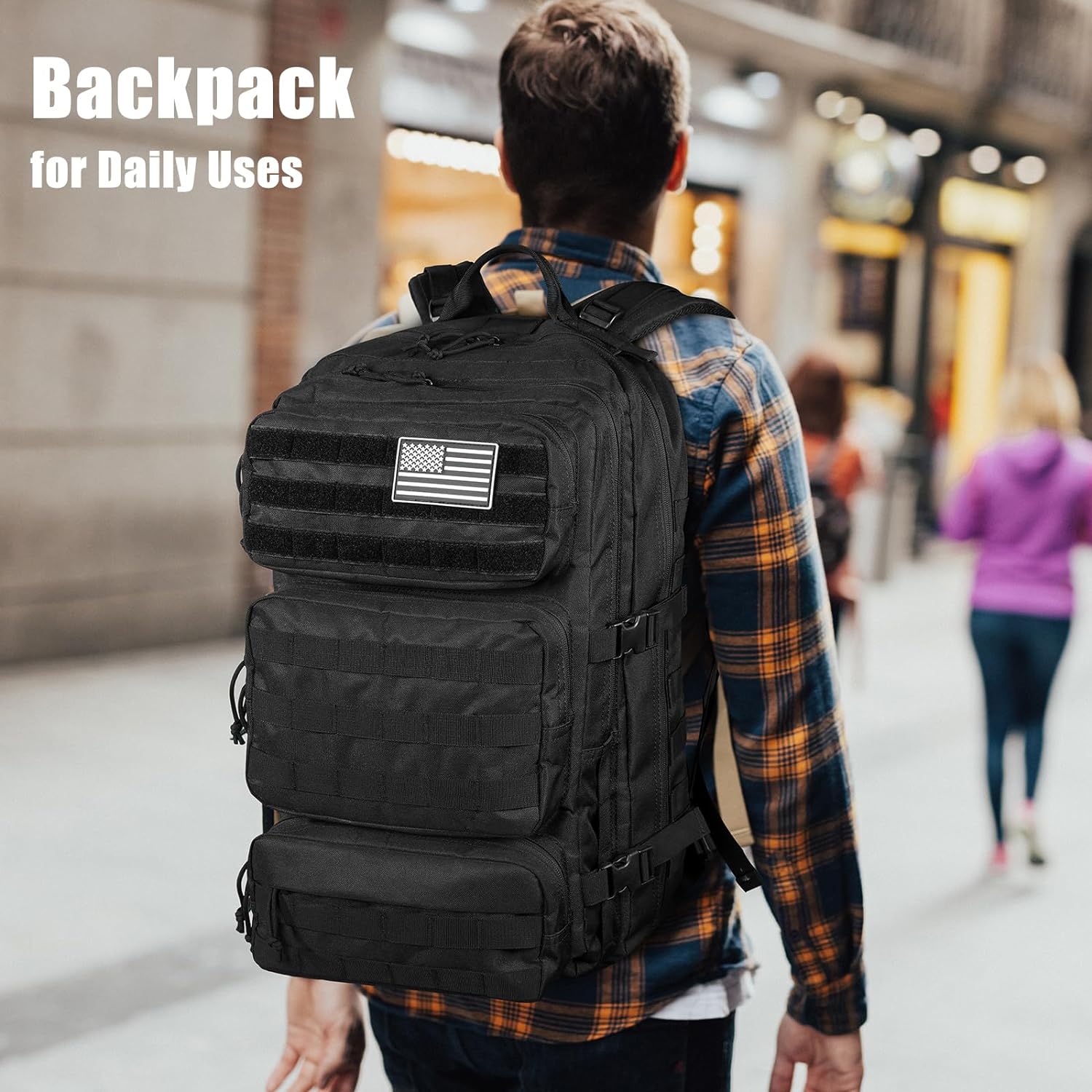 50L Capacity 3-Day Tactical Bag Hiking Backpack Water Resistant