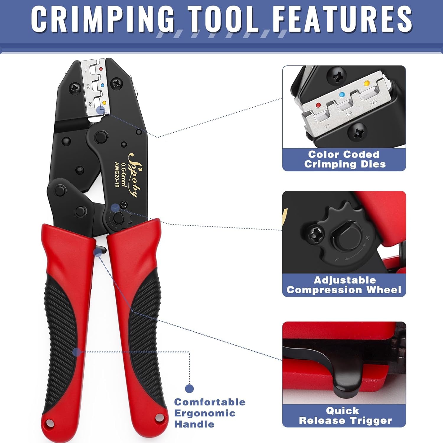 Crimping Tool For Heat Shrink Connectors with 300PCS Marine Grade Heat Shrink Wire Connectors 