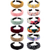 12 Pieces Knotted Headbands Plain Printed Wire Headbands Hair Accessories