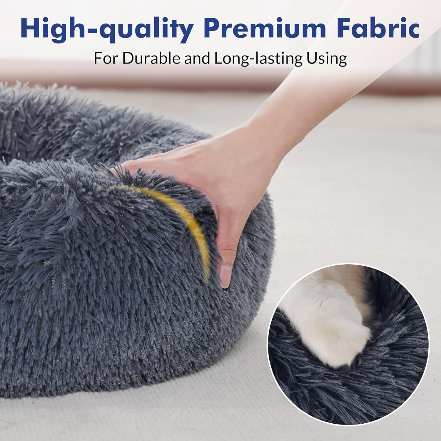 20 inches Cat Bed Machine Washable for Small Dogs Kittens