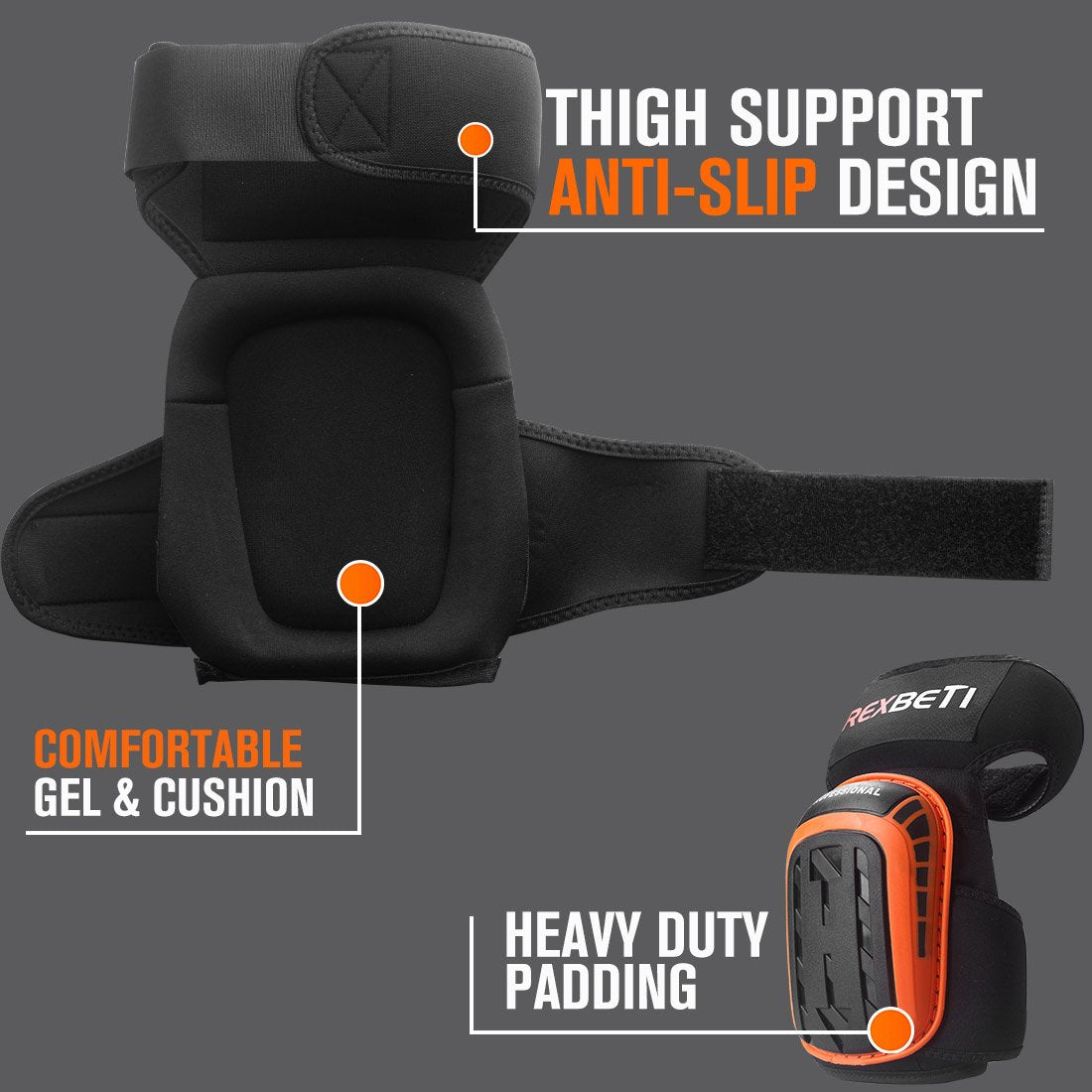 Construction Gel Knee Pads Anti-slip Foam Construction Knee Pads