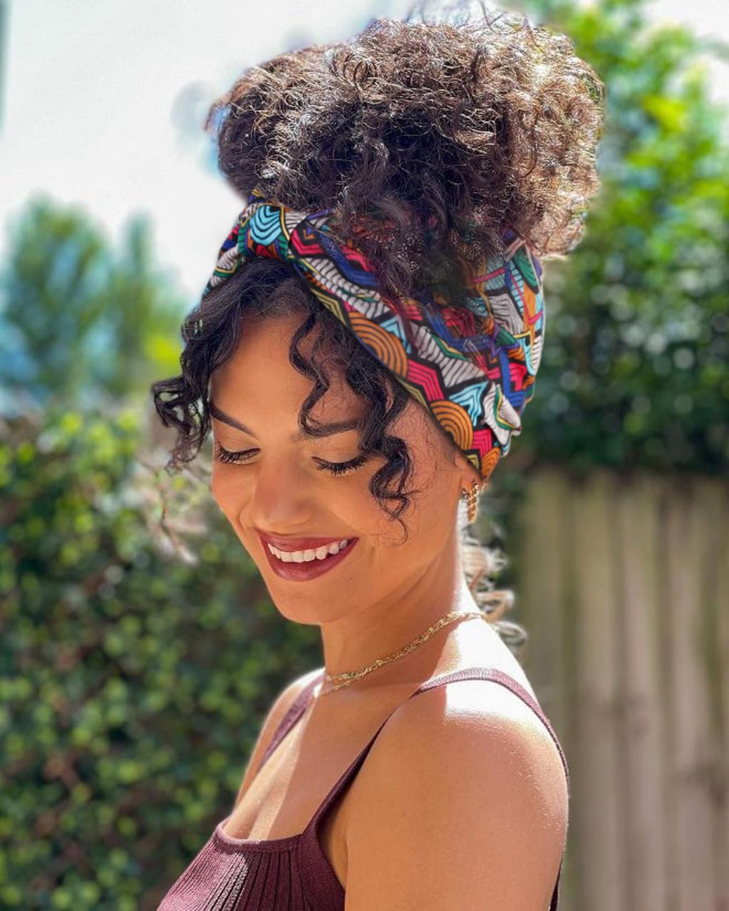 Wide Boho Printed Headband African Head Bands 6 Packs