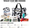 Cow Printed 45L Travel Duffel Bags with Small Pouch Weekend Gym Bag