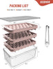  Ice Cube Tray Circle Ball Ice Trays for Freezer with Lid & Bin