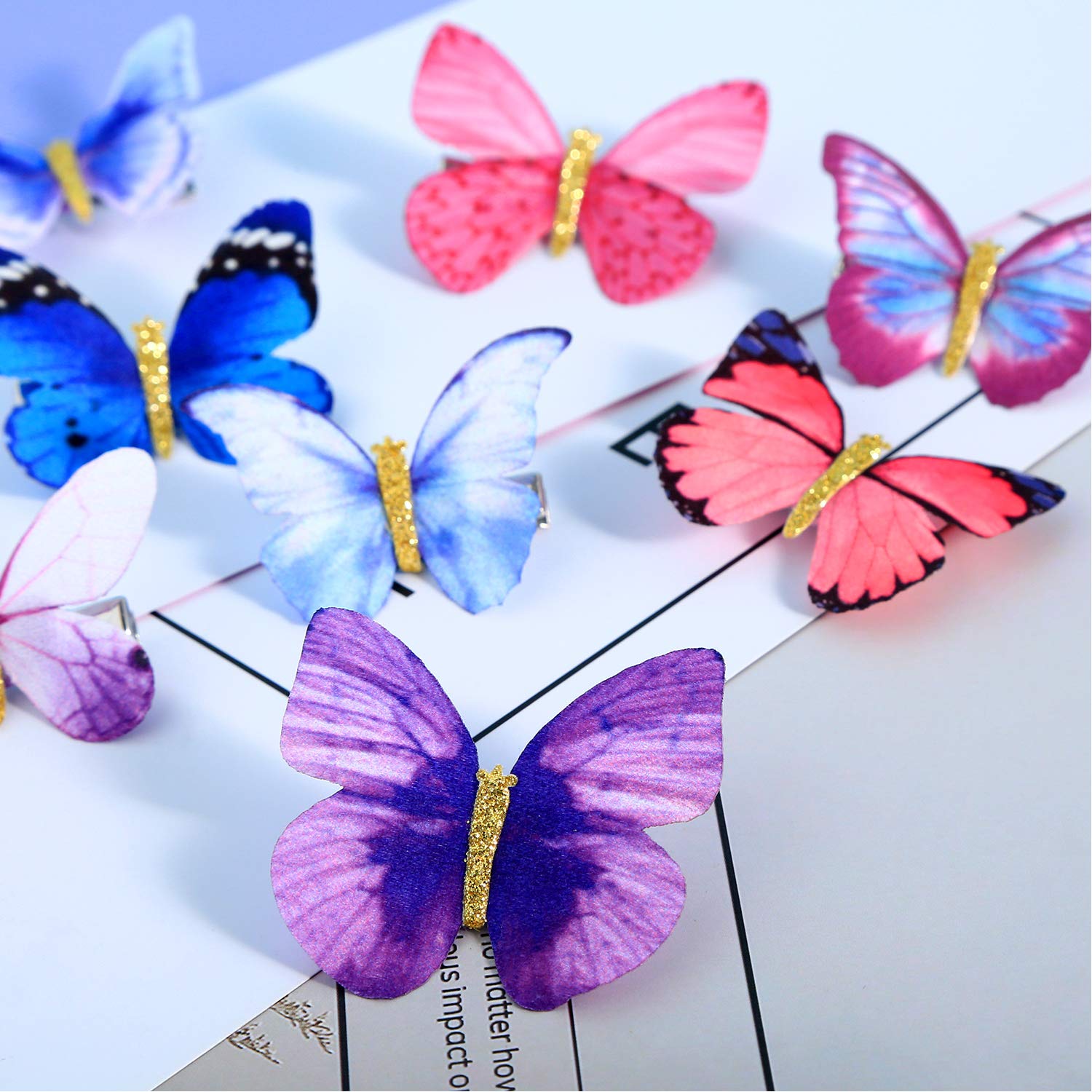 18 Pieces Glitter Butterfly Hair Clips Fashion Hair Accessories