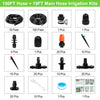 169FT Greenhouse Watering System Drip Irrigation Kit 1/4 inch Automatic Patio Misting System for Garden