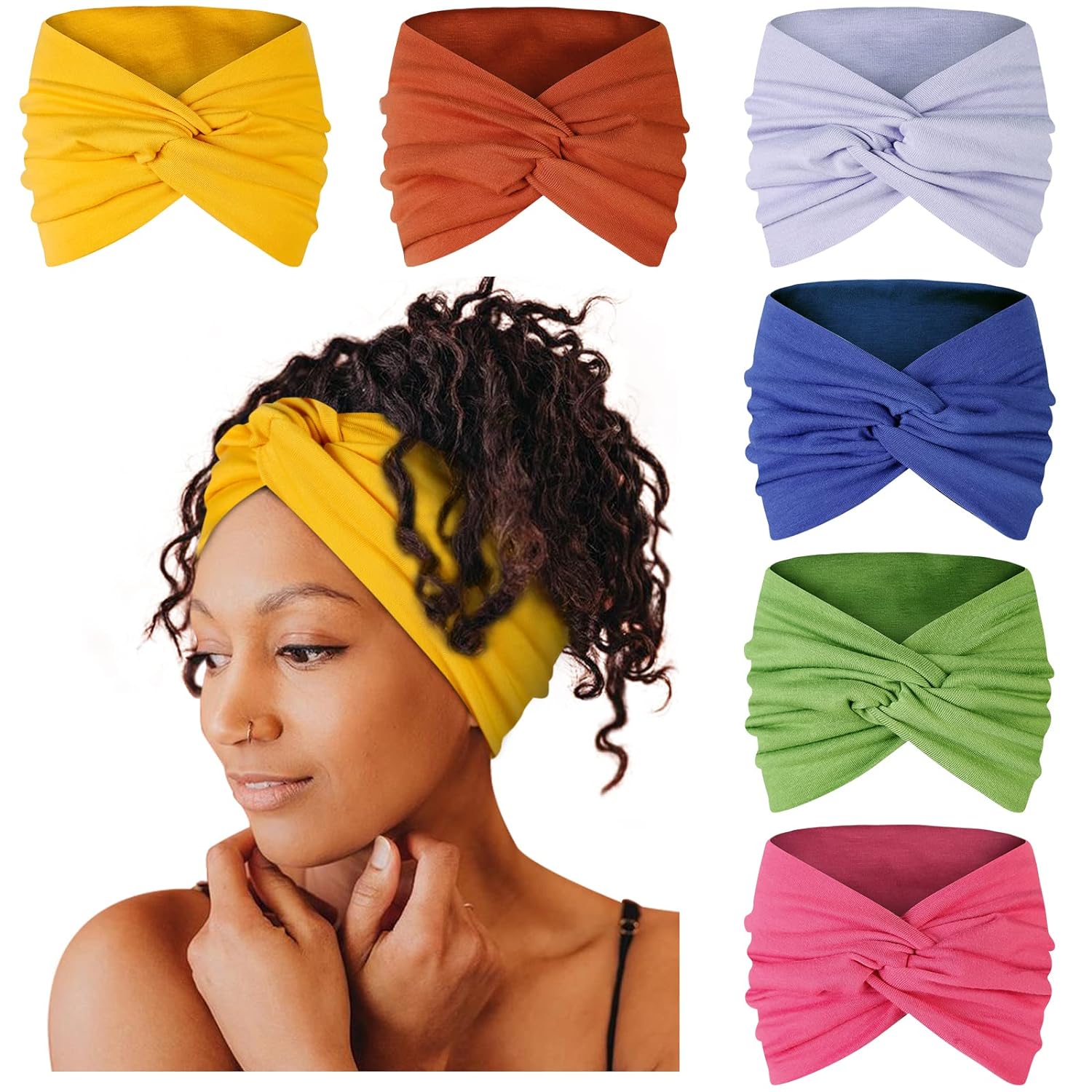 7 Inches Extra Large Turban Headband Twisted Knot Hair Accessories