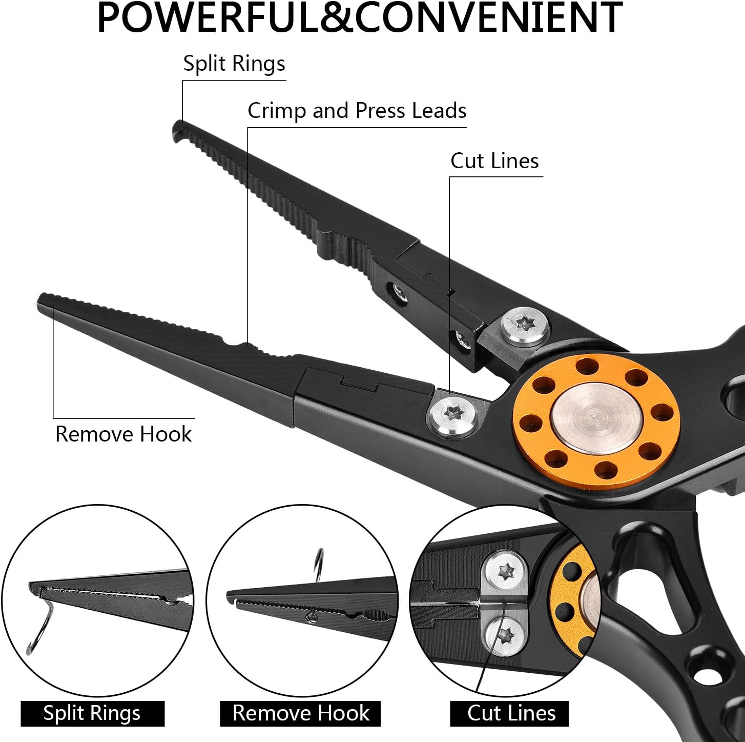 Fish Lip Gripper Pliers Set Fishing Gear for Fly Ice Fishing