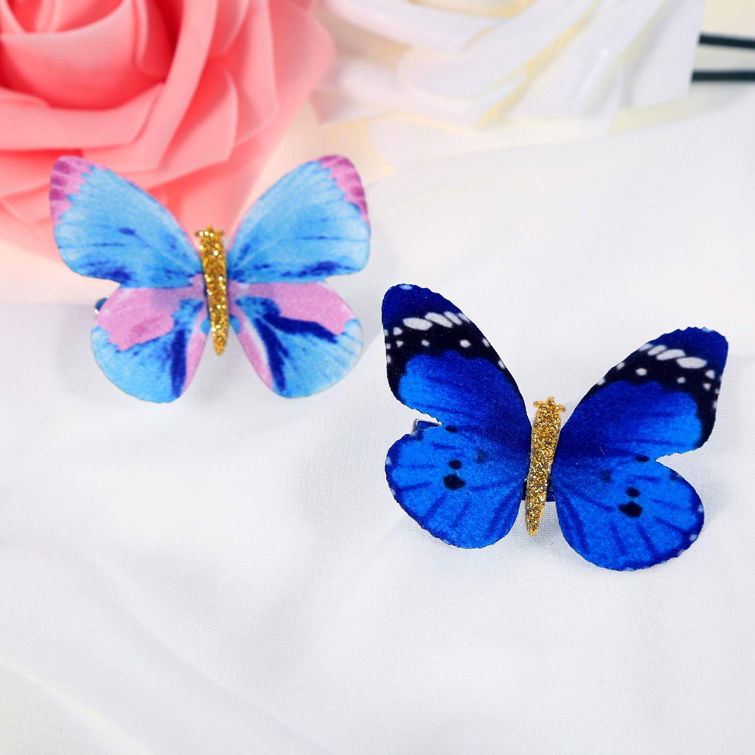 18 Pieces Glitter Butterfly Hair Clips Fashion Hair Accessories