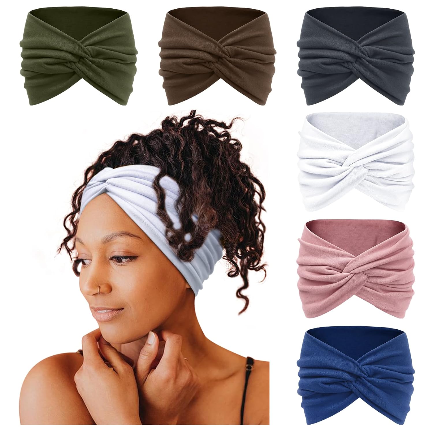 7 Inches Extra Large Turban Headband Twisted Knot Hair Accessories