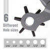 Leather Hole Punch Tool, Multi Hole Sizes for Belts and Leather