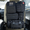Universal Tactical Car Seat Back Organizer Molle Bag with 5 Detachable Pouches