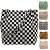 Corduroy Tote Bags Checker Everyday Bag with Canvas Lining