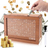 Wooden Money Box Piggy Bank Countdown Money Saving Box with 2000 Target