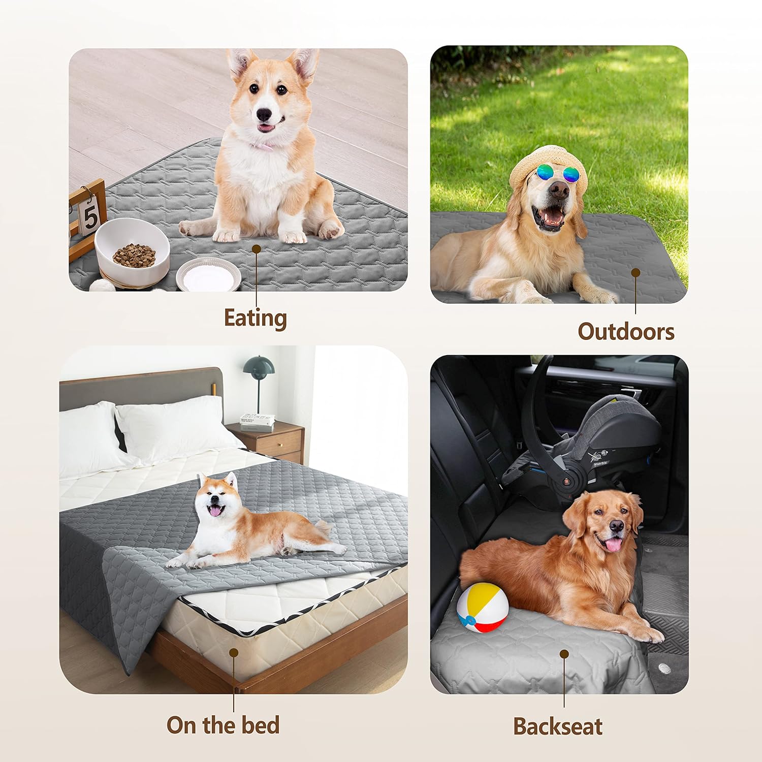 100% Double-Sided Waterproof Dog Bed Cover Sofa Couch Furniture Protector for Kids Children Dog Cat