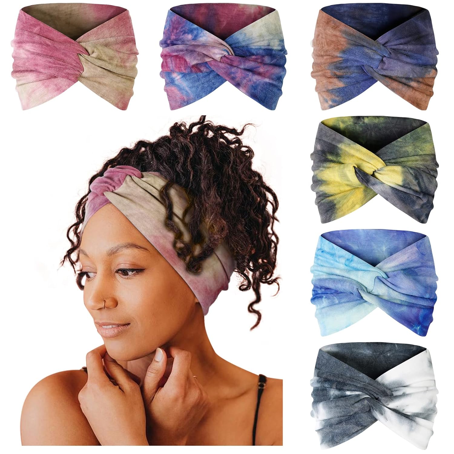 7 Inches Extra Large Turban Headband Twisted Knot Hair Accessories