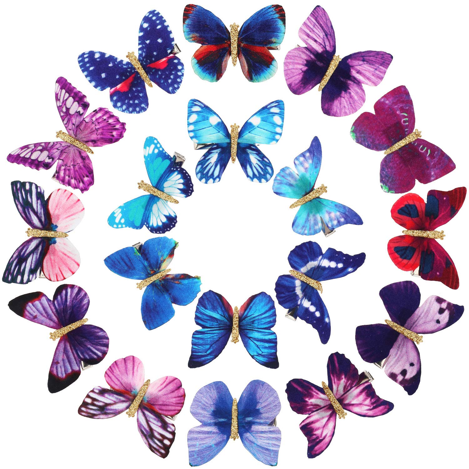 18 Pieces Glitter Butterfly Hair Clips Fashion Hair Accessories