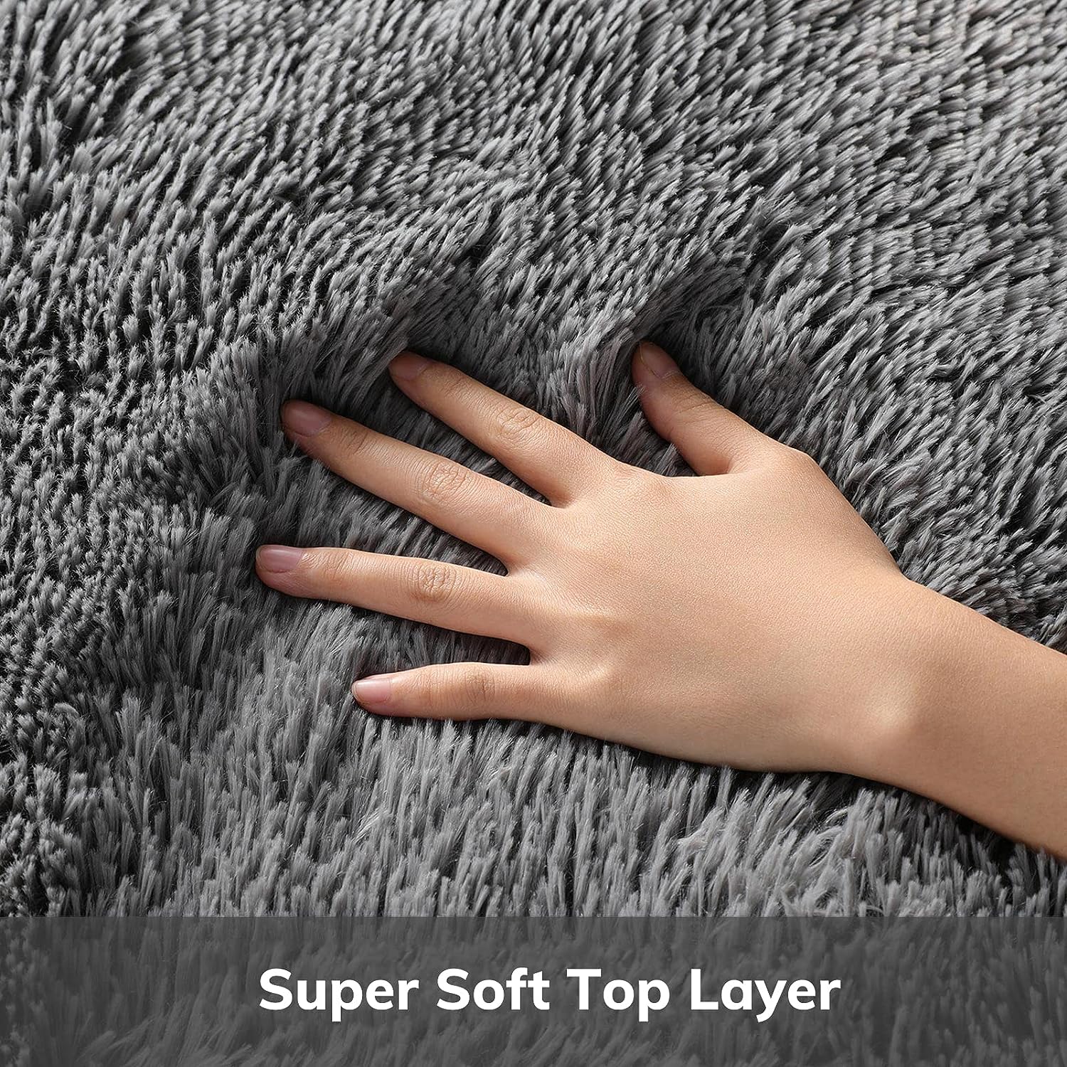  Fluffy Fuzzy Shaggy Carpet Area Rugs for Bedroom Living Room, 4x6