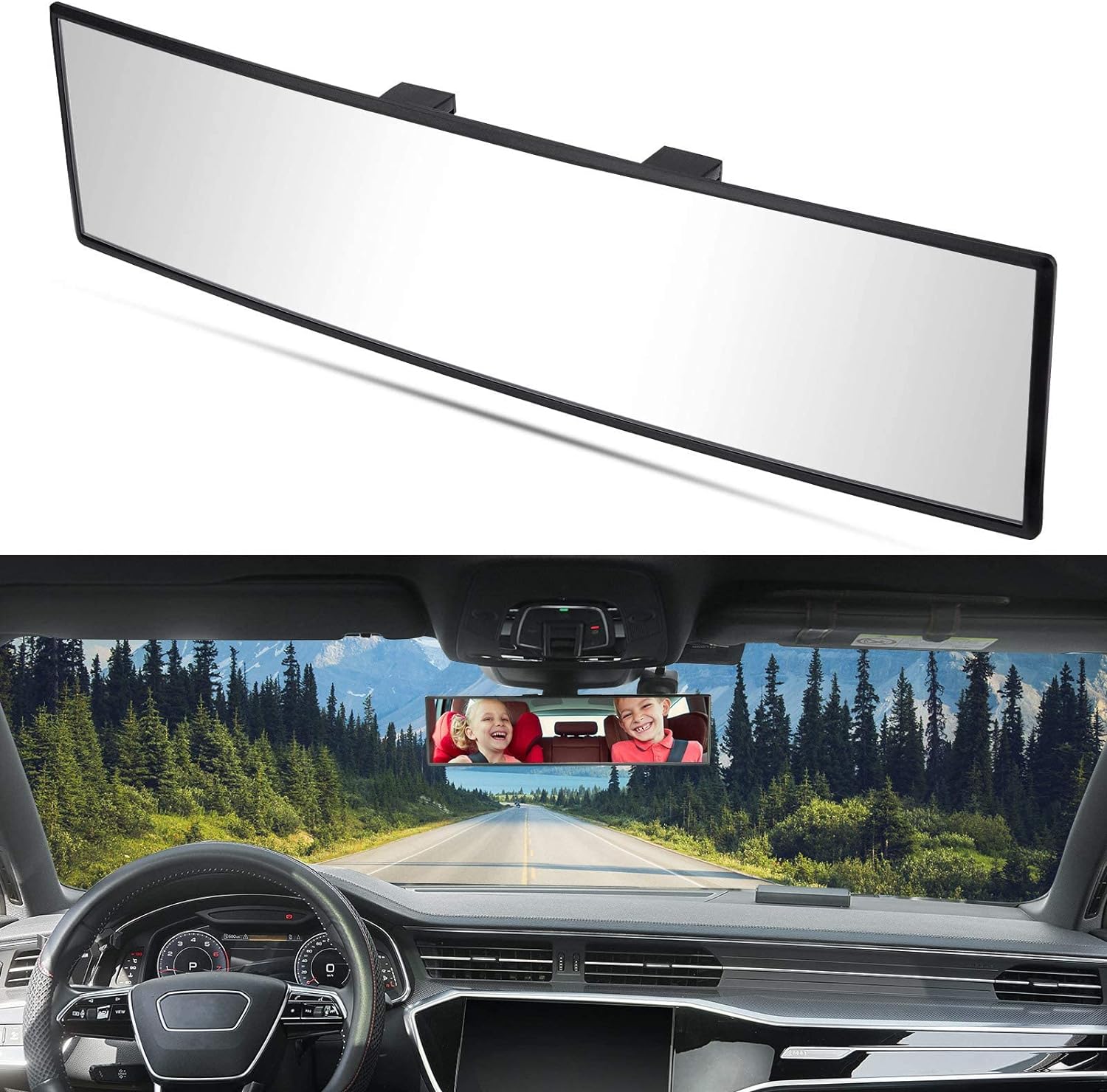 Universal Rear View Mirror 11.81 Inch for Car SUV Trucks