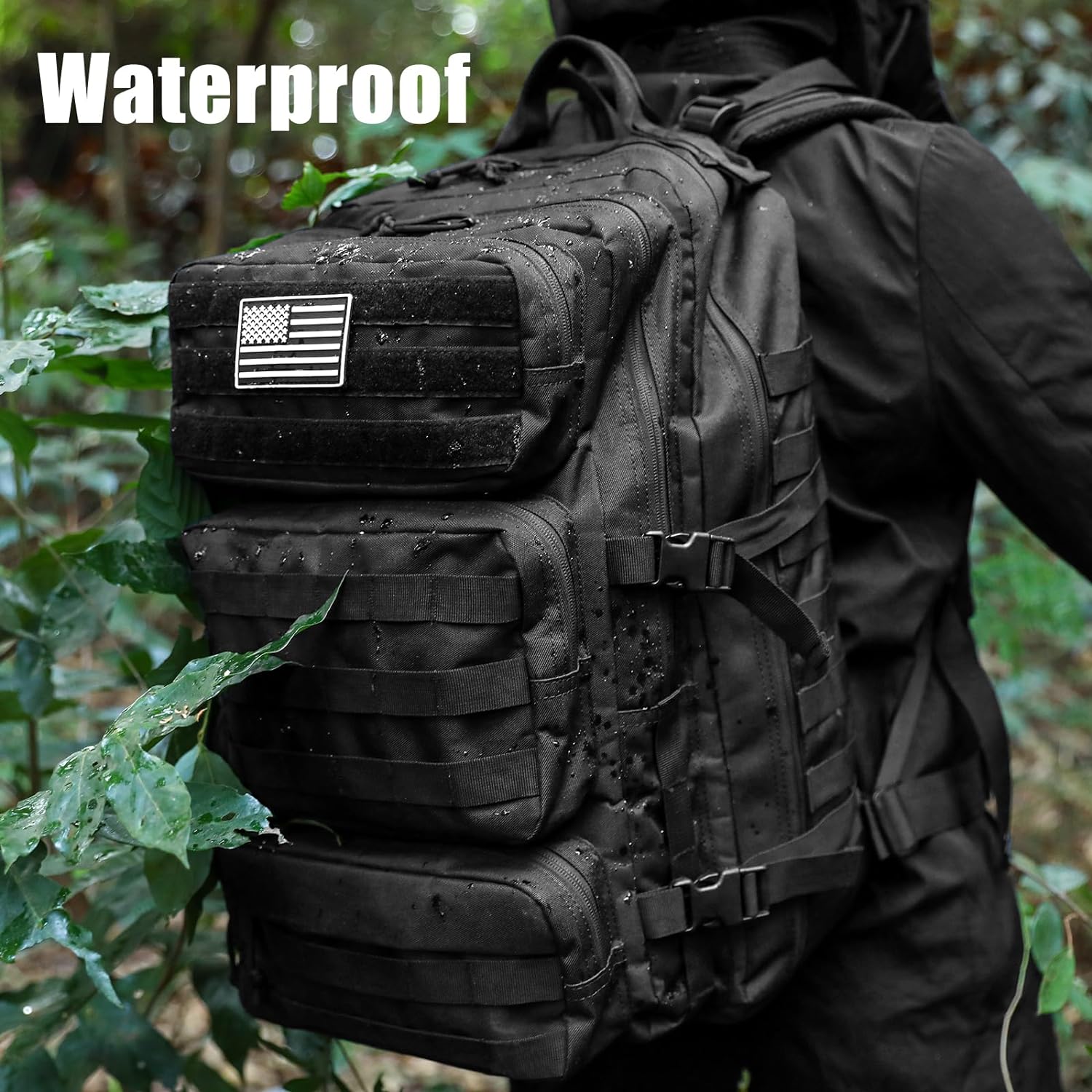 50L Capacity 3-Day Tactical Bag Hiking Backpack Water Resistant