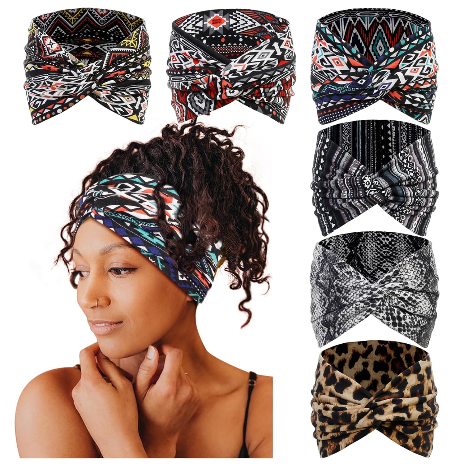 7 Inches Extra Large Turban Headband Twisted Knot Hair Accessories