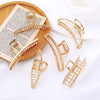 6 Pieces Large Metal Hair Claw Clips Strong Hold Jaw Clips Hair Accessories