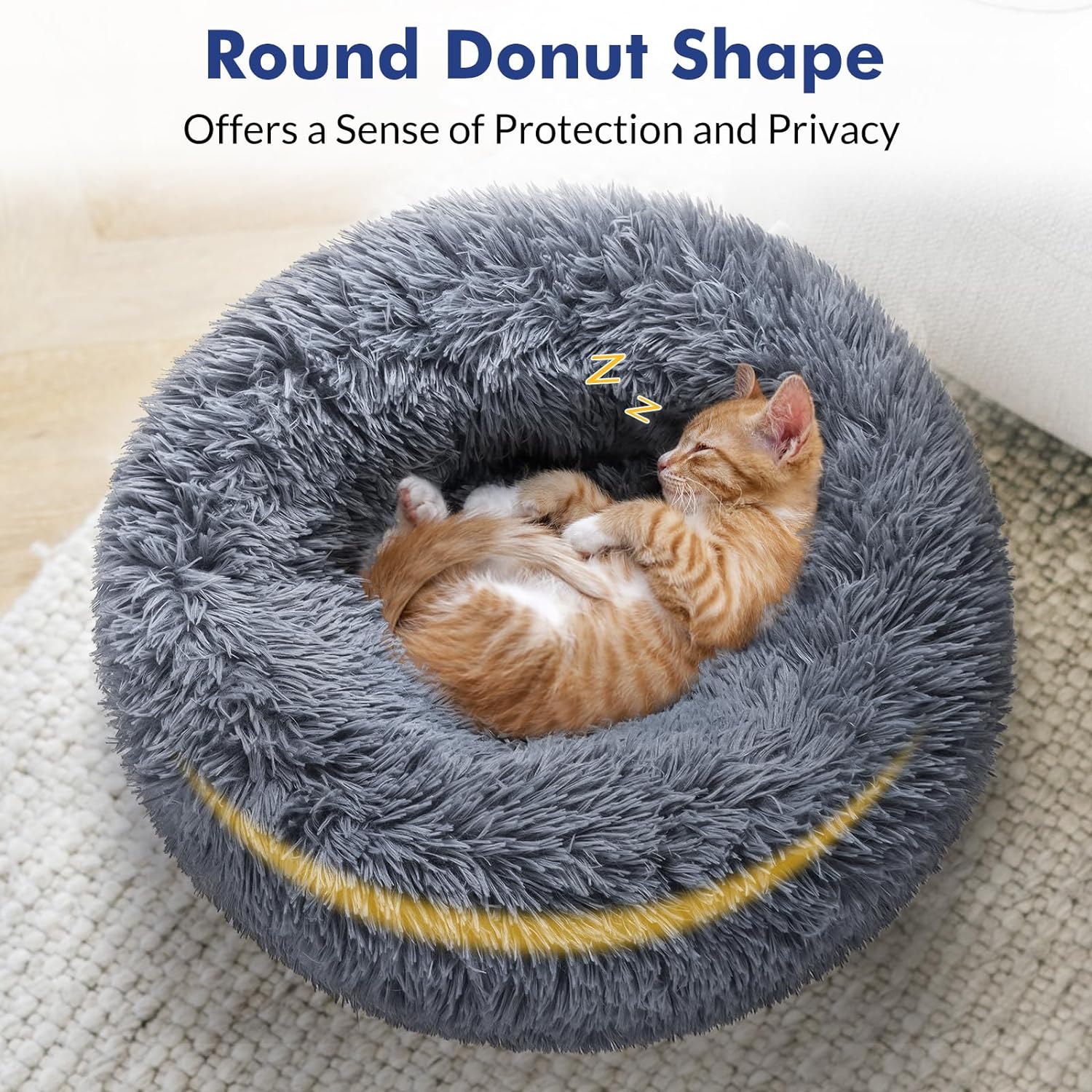 20 inches Cat Bed Machine Washable for Small Dogs Kittens