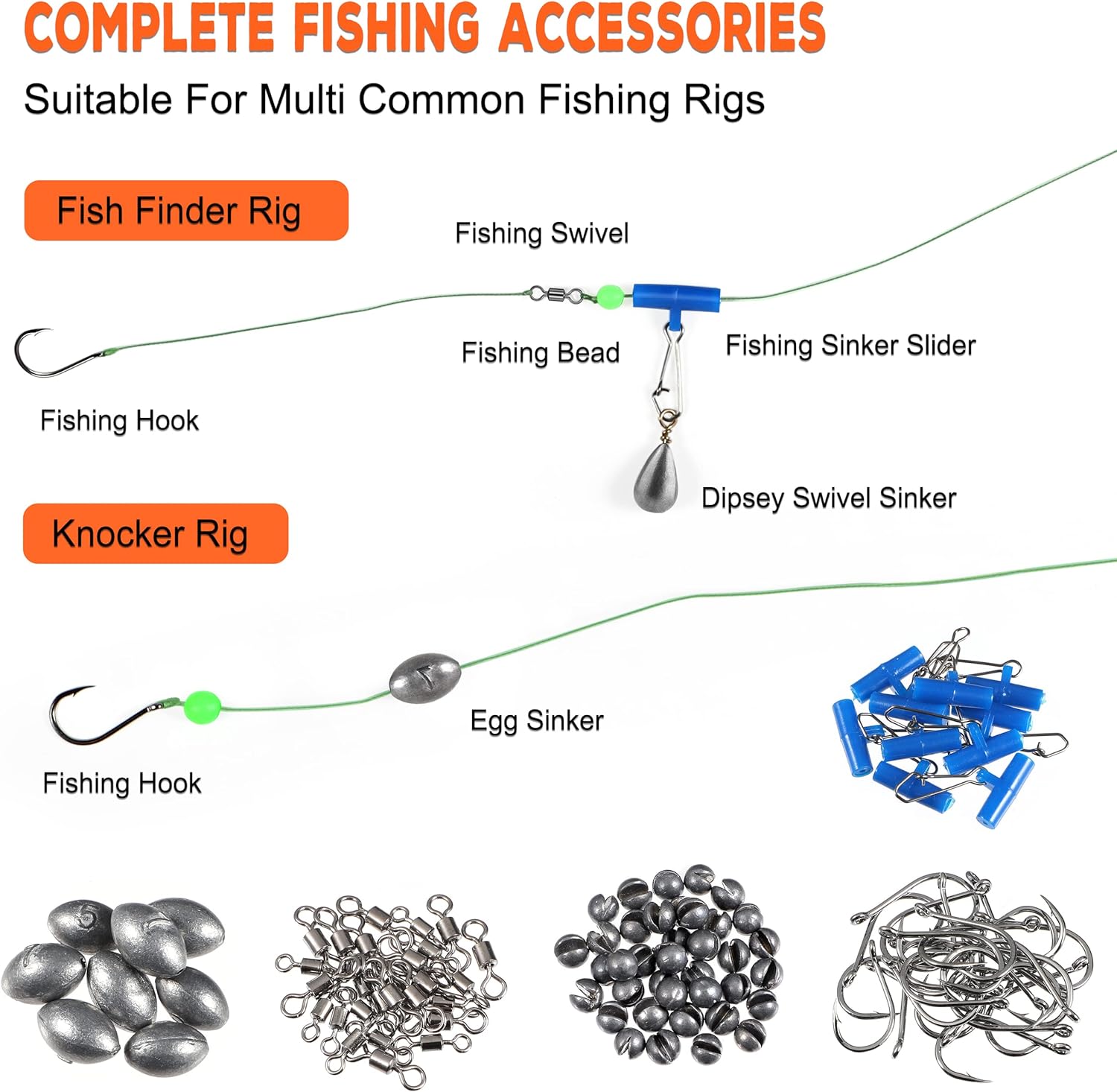 Fishing Accessories Kit, Fishing Tackle Box with Tackle Included