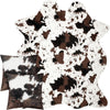 Rustic Farmhouse Faux Cowhide Rug with Pillow Covers Set