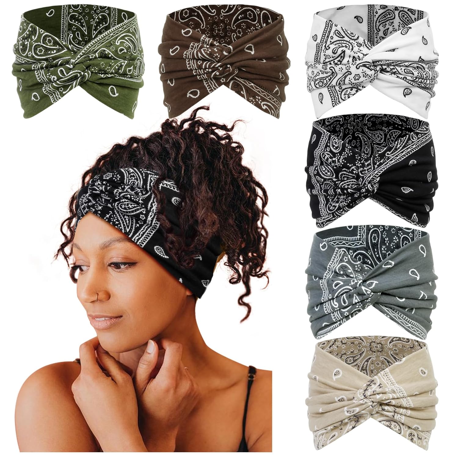 7 Inches Extra Large Turban Headband Twisted Knot Hair Accessories