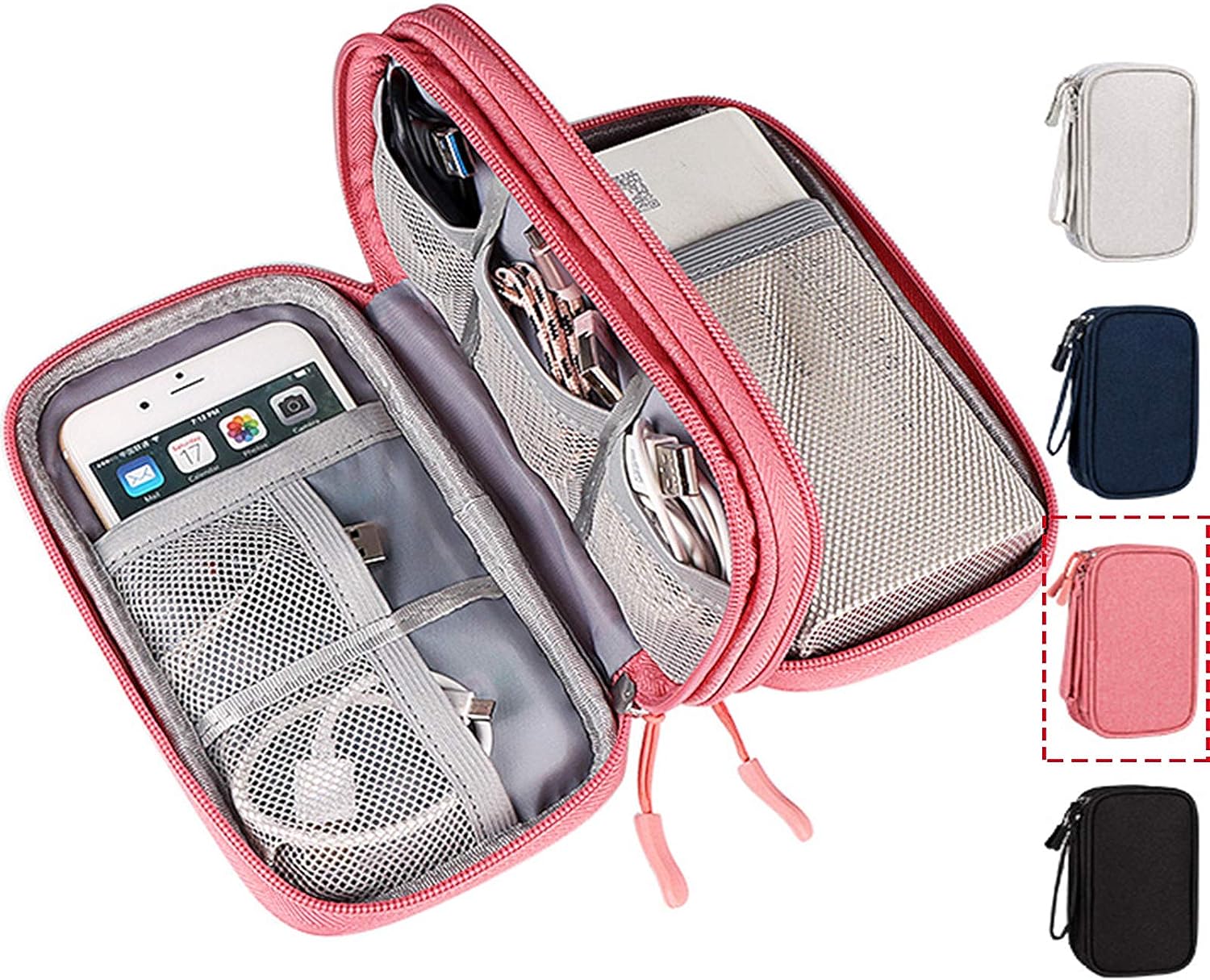 Waterproof Portable Electronic Organizer Bag Storage Case for Charging Cable Cell Phone Power Bank