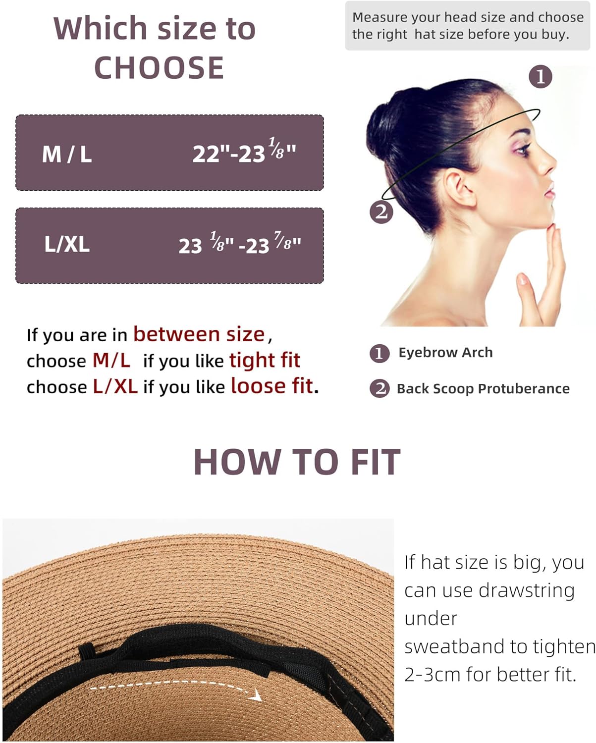 Wide Brim Straw Panama Hat Summer Beach Sun Hat for Women