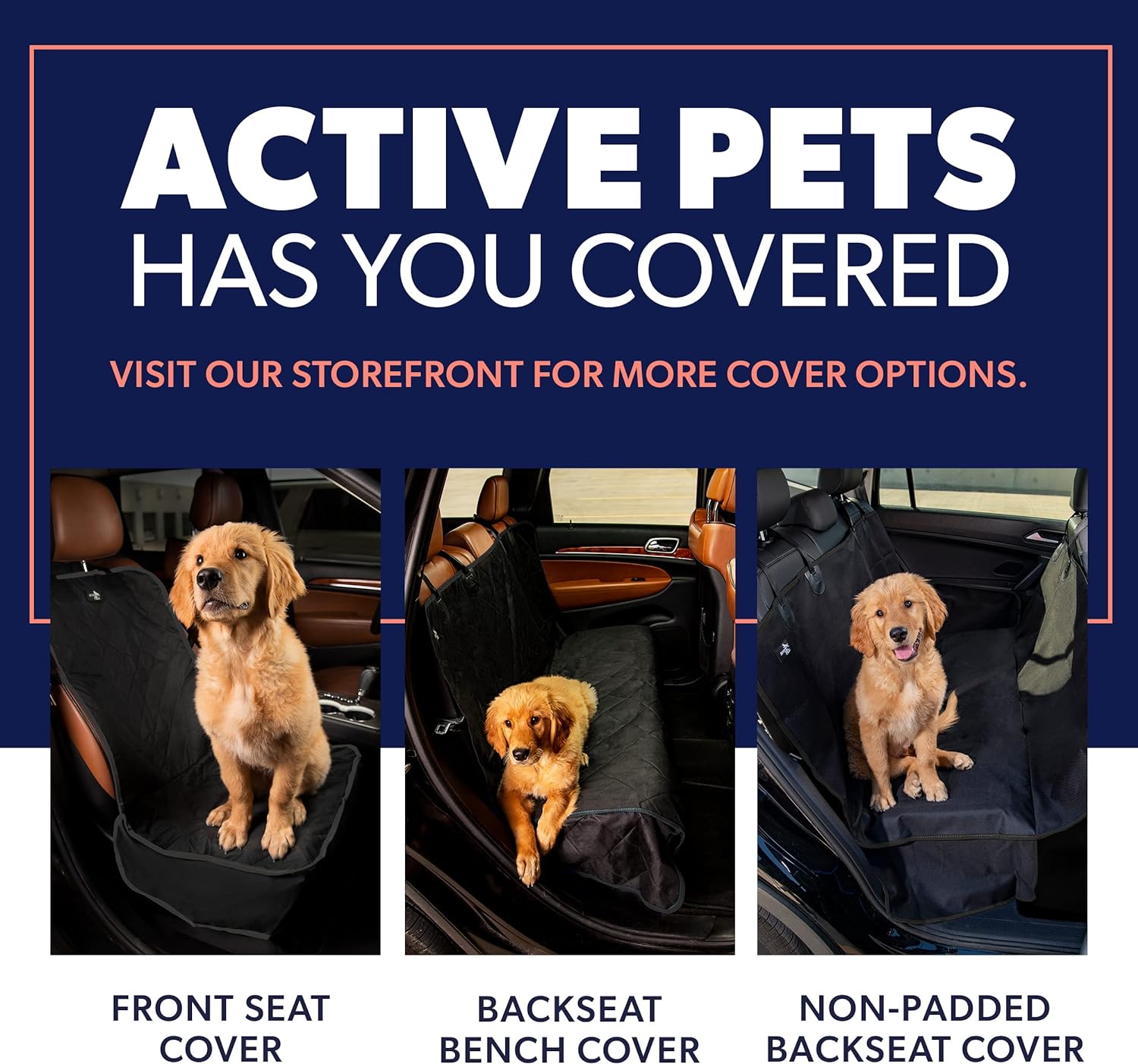 Premium Dog Car Seat Cover Waterproof for Trucks, Sedans & Suvs 