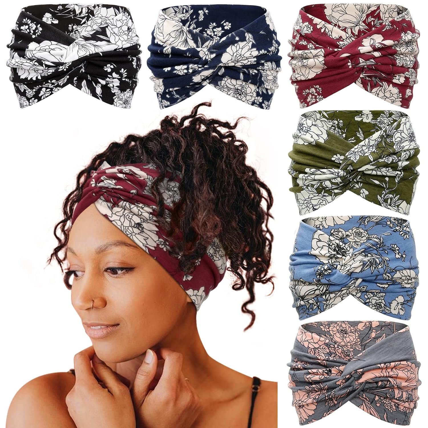 7 Inches Extra Large Turban Headband Twisted Knot Hair Accessories