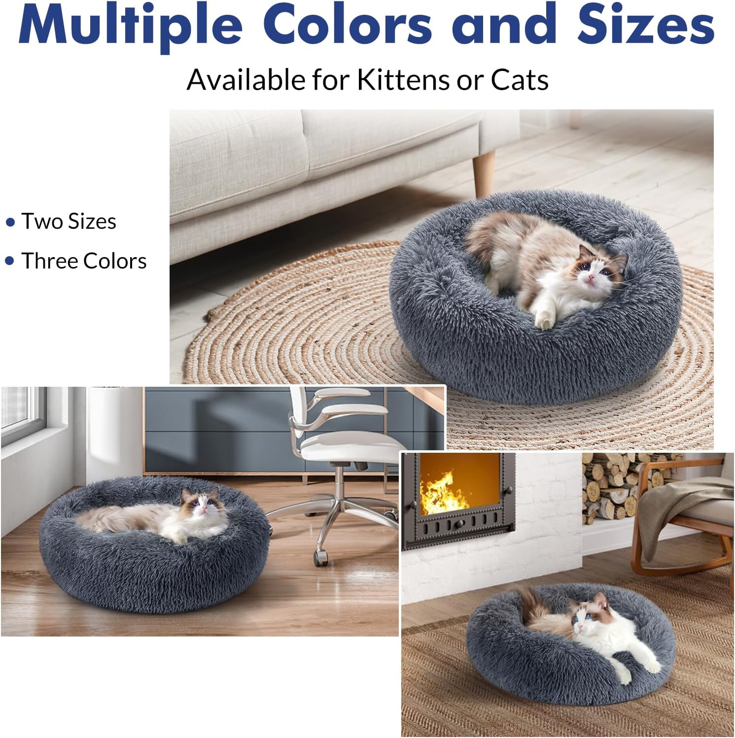 20 inches Cat Bed Machine Washable for Small Dogs Kittens