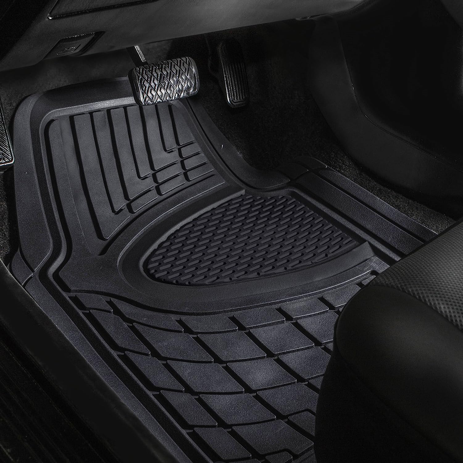 Heavy Duty Rubber Floor Mats Universal Fit Full Set for Cars 