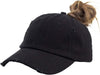 Distressed Mess Bun Hats Ponytail Baseball Hat Retro Hats for Women