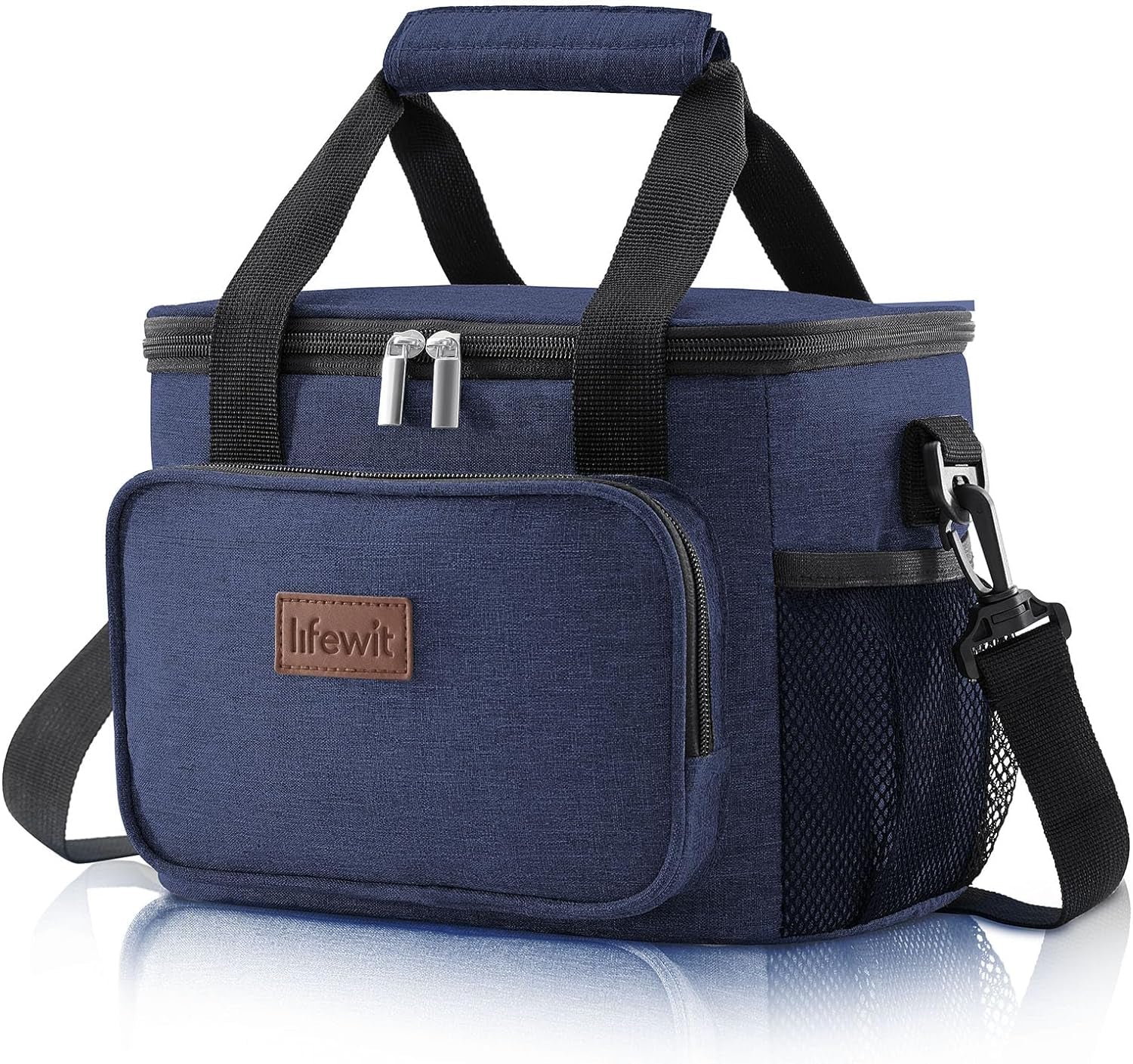 Insulated Warm and Cool Plain Lunch Bag Multi-compartment with Adjustable Strap