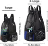 Swim Bag Mesh Backpack with Wet Pocket Beach Backpack for Swimming, Gym XLarge