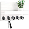 Key and Mail Holder with Shelf and Large Hooks for Bags Coats Umbrella