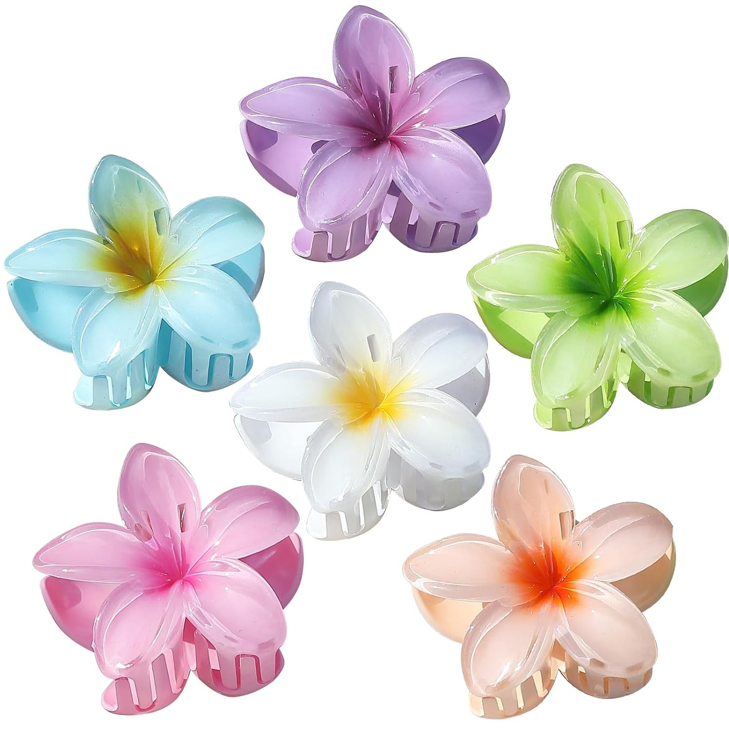 Hawaiian Flower Hair Clips Beach Tropical Hair Accessories for Thick and Thin Hair